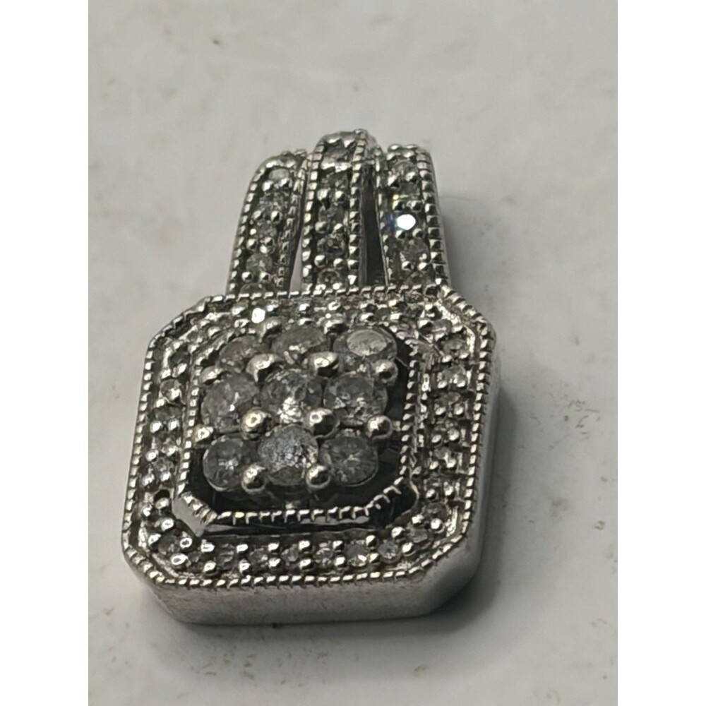 Vintage 925 Sterling Silver 0.75CTW Natural Diamonds Charm Pendant sun